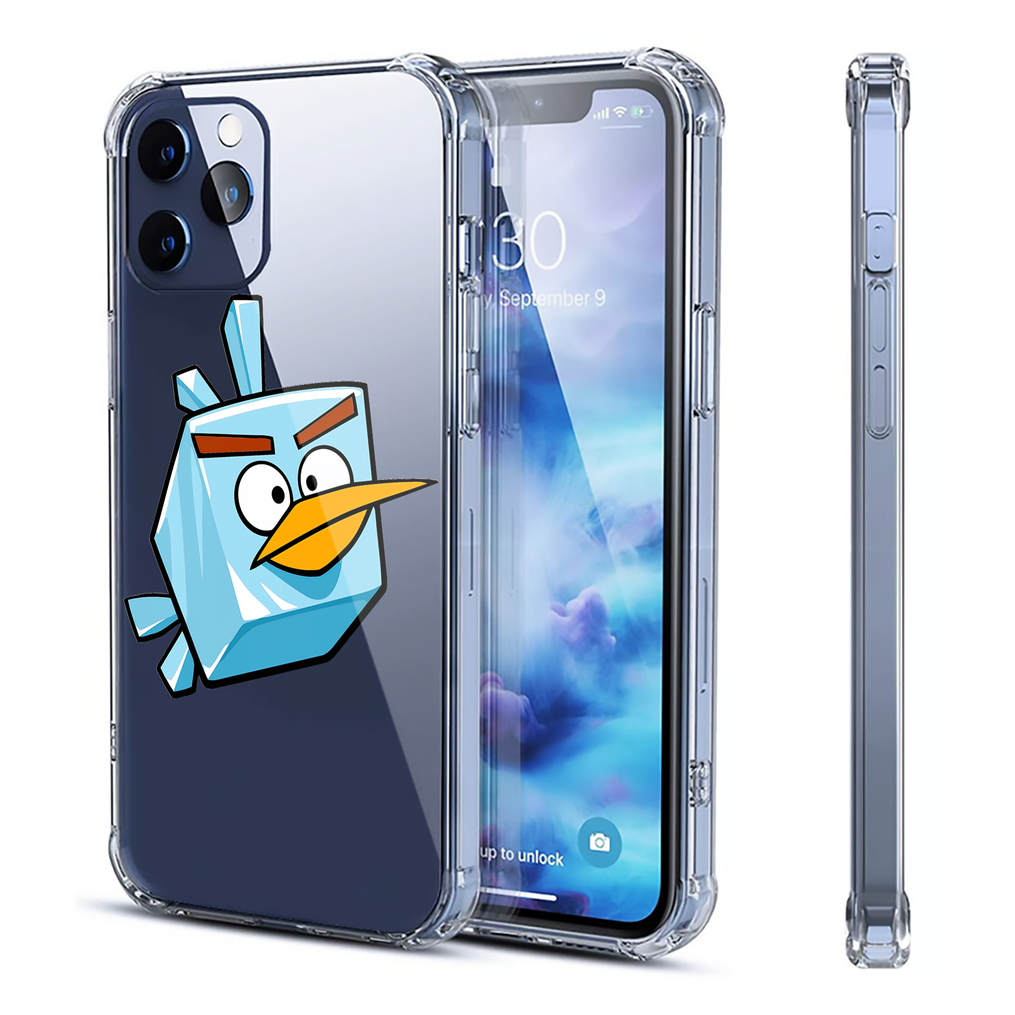 （画像用） Angry Birds アングリーバード 【iPhone 12シリーズ対応】透明スマホケース（クリアソフトケース）